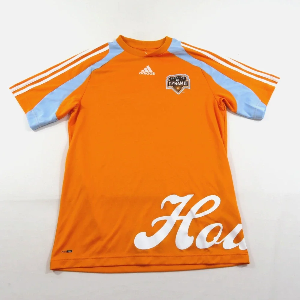 Houston Dynamo Soccer Futbol Jersey Adidas Orange White M